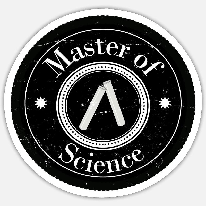 Master of Science Logo Patch Sticker Größe S (10 x 10 cm)