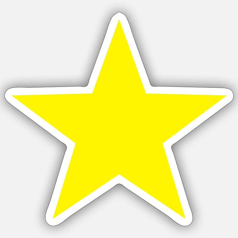 étoile - Sticker taille S (10 x 10 cm) - blanc mat