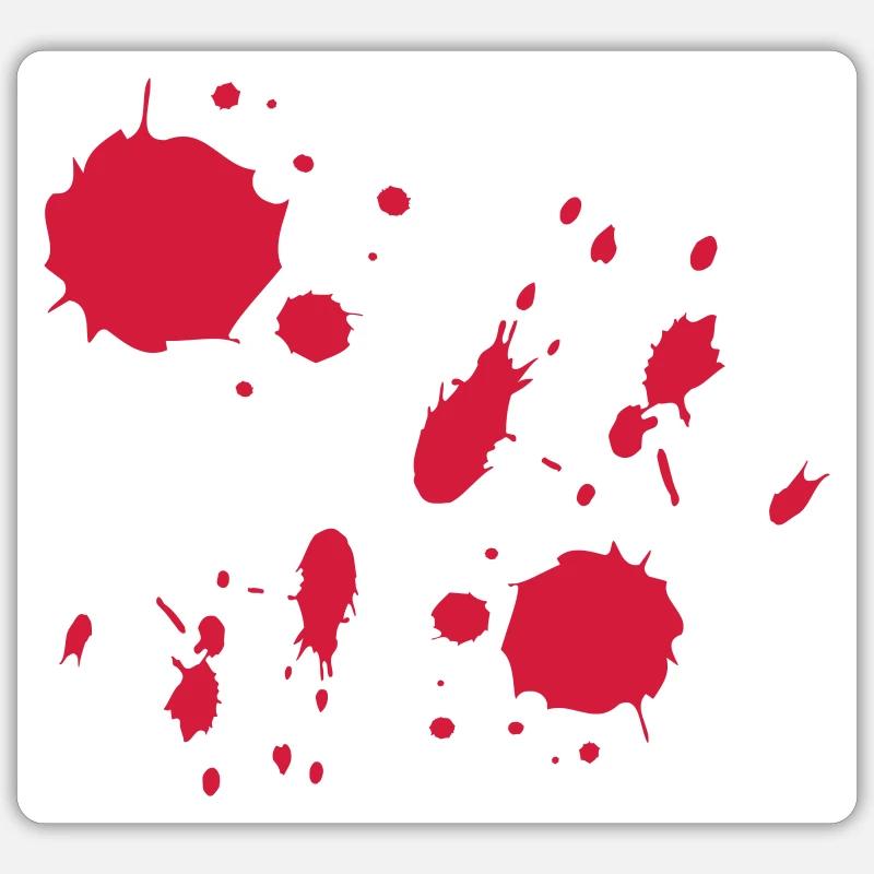 Rote Farbspritzer Abstrakt Muster Sticker Größe S (10 x 10 cm)