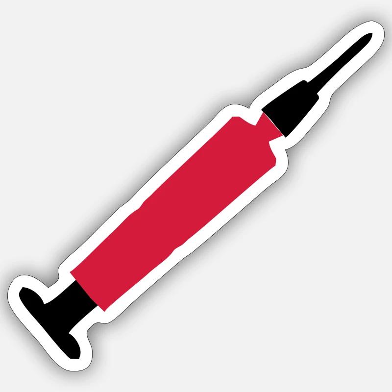 syringe Sticker size S (10 x 10 cm)