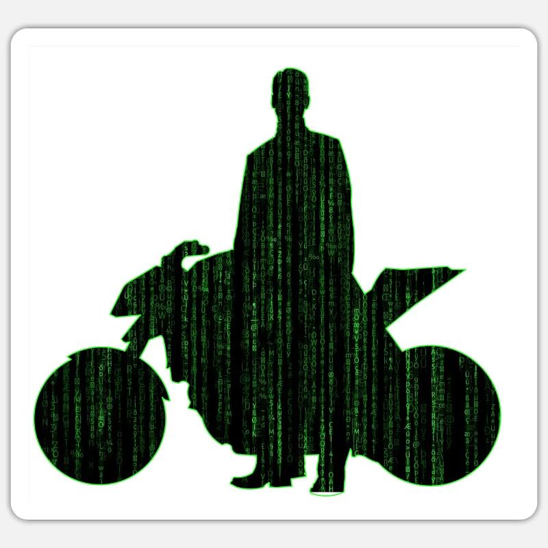 Matrix Biker Sticker Größe S (10 x 10 cm)
