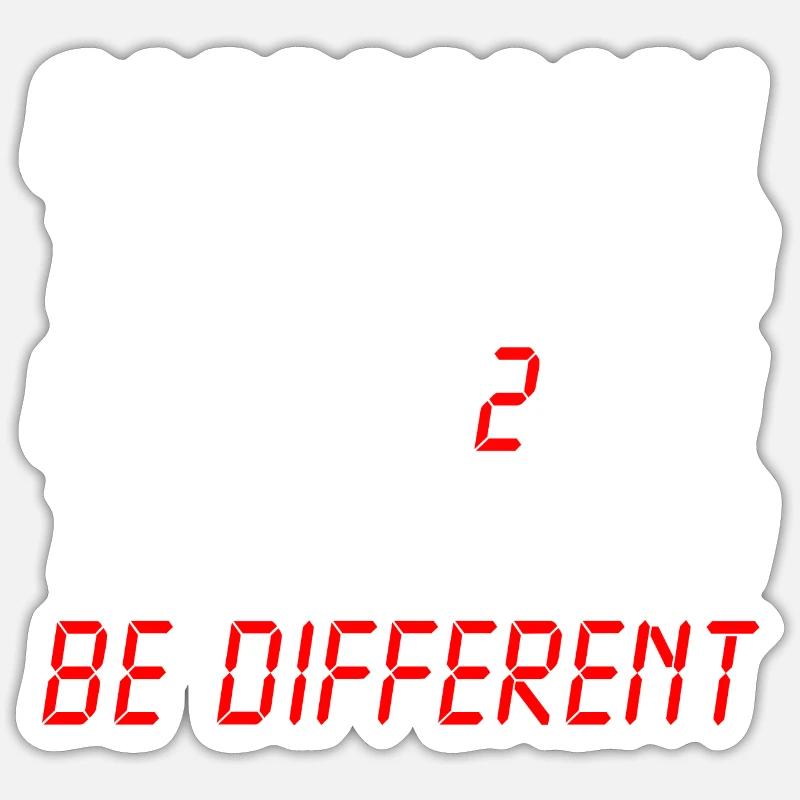 0100101 be different nerd programer gift idea - Sticker Größe S (10 x 10 cm) - Mattweiß