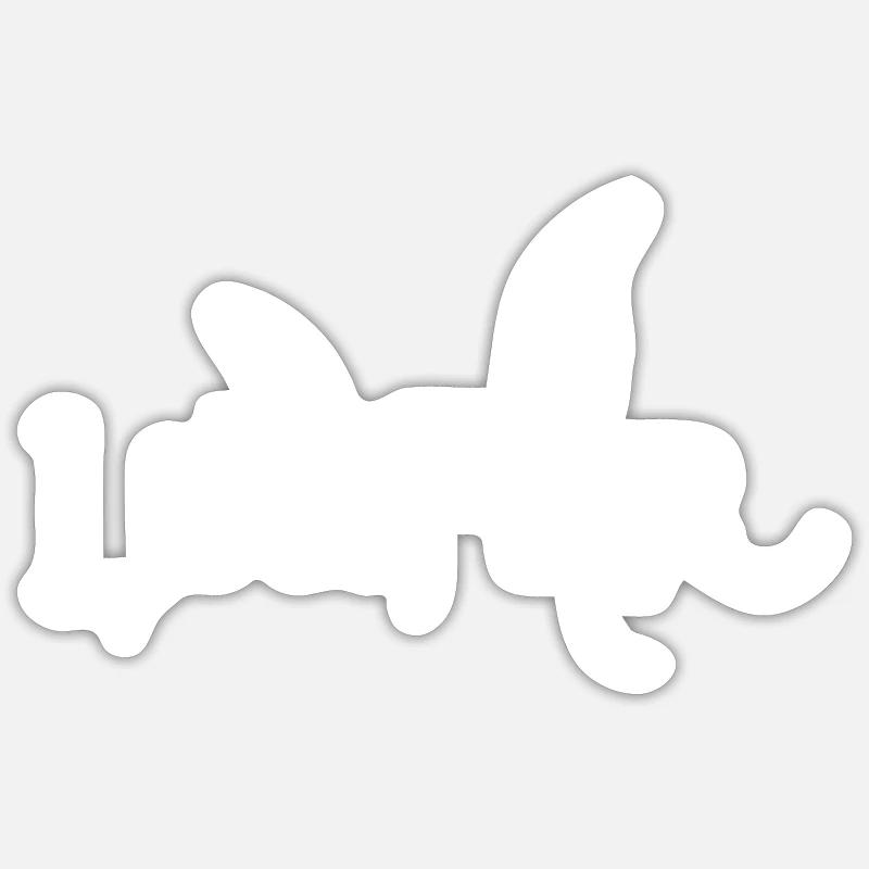 lucifer devil demon halloween diable cadeau - Sticker taille S (10 x 10 cm) - blanc mat