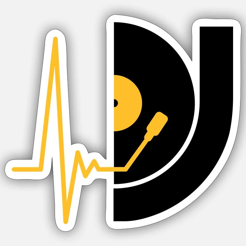 music_pulse_dj Sticker Größe S (10 x 10 cm)