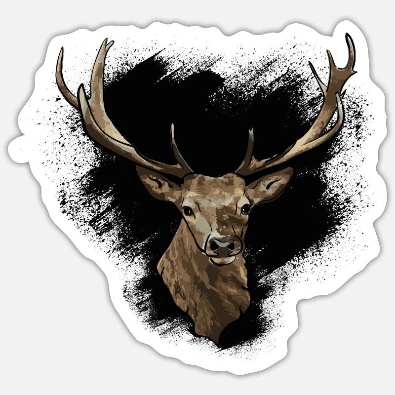 deer - Sticker size S (10 x 10 cm) - white matte