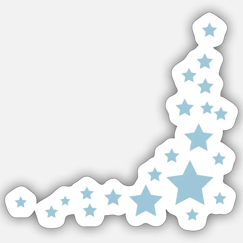 Les étoiles dans l’angle Sticker taille S (10 x 10 cm)