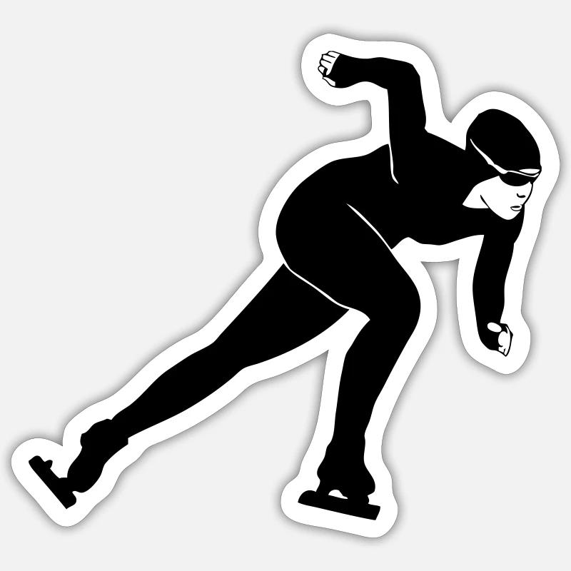 Speed Skating Sticker size S (10 x 10 cm)