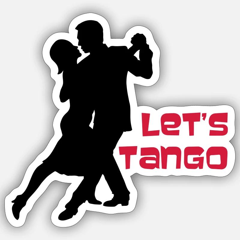 Lets Tango 1 - Farbwechsel - Sticker Größe S (10 x 10 cm) - Mattweiß