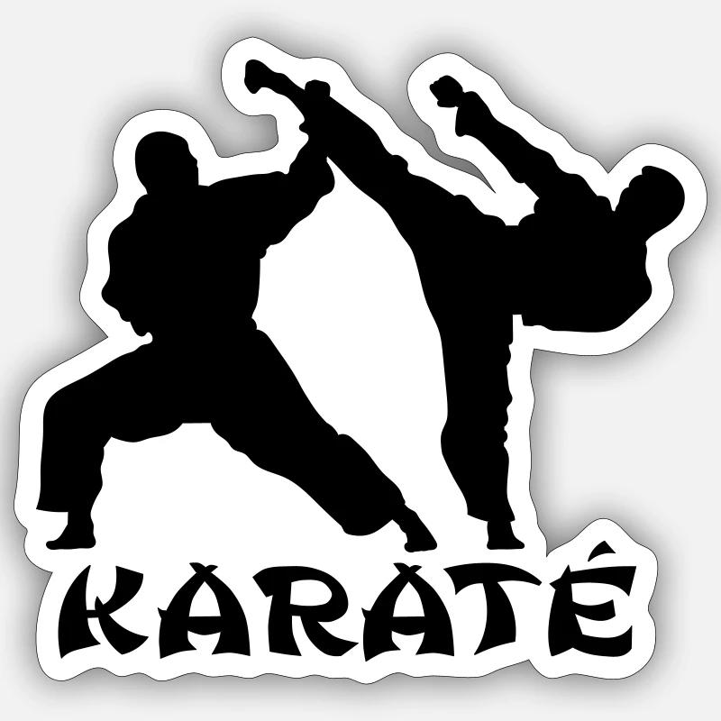 karate_1 - Sticker size S (10 x 10 cm) - white matte