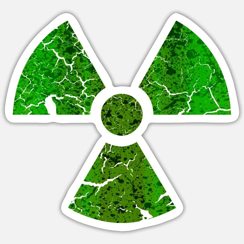 Radioactive - Grunge Texture Sticker size S (10 x 10 cm)
