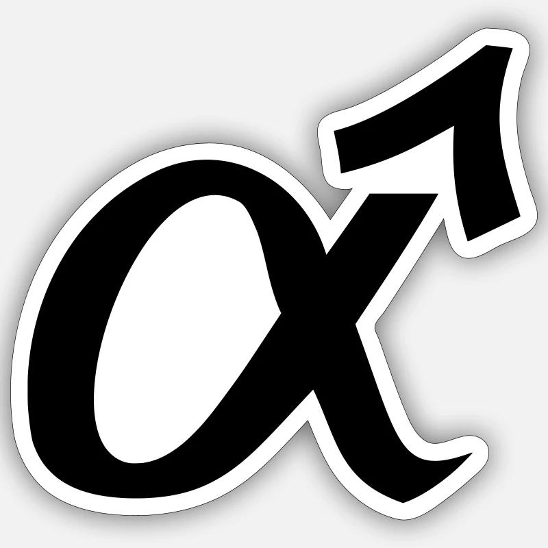 Alpha Männchen Sticker Größe S (10 x 10 cm)