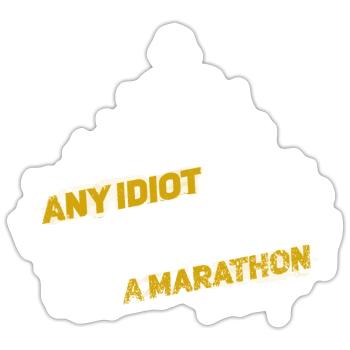 course - Sticker taille S (10 x 10 cm) - blanc mat - Devant