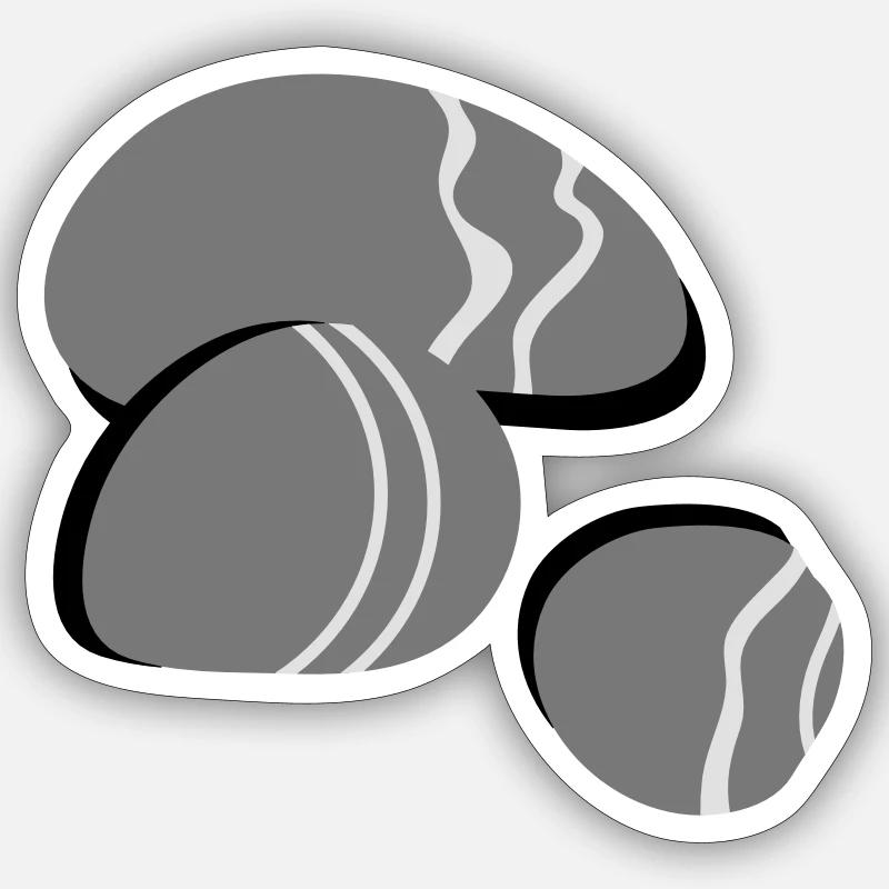 Three pebbles - Sticker size S (10 x 10 cm) - white matte