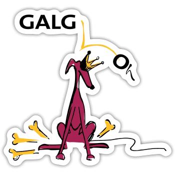 galg_oh - Sticker size S (10 x 10 cm) - white matte - Front