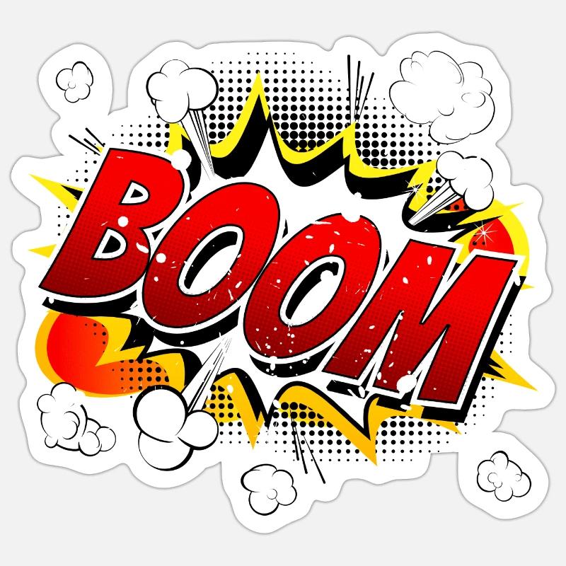 Boom Comic Graphic - Sticker size S (10 x 10 cm) - white matte