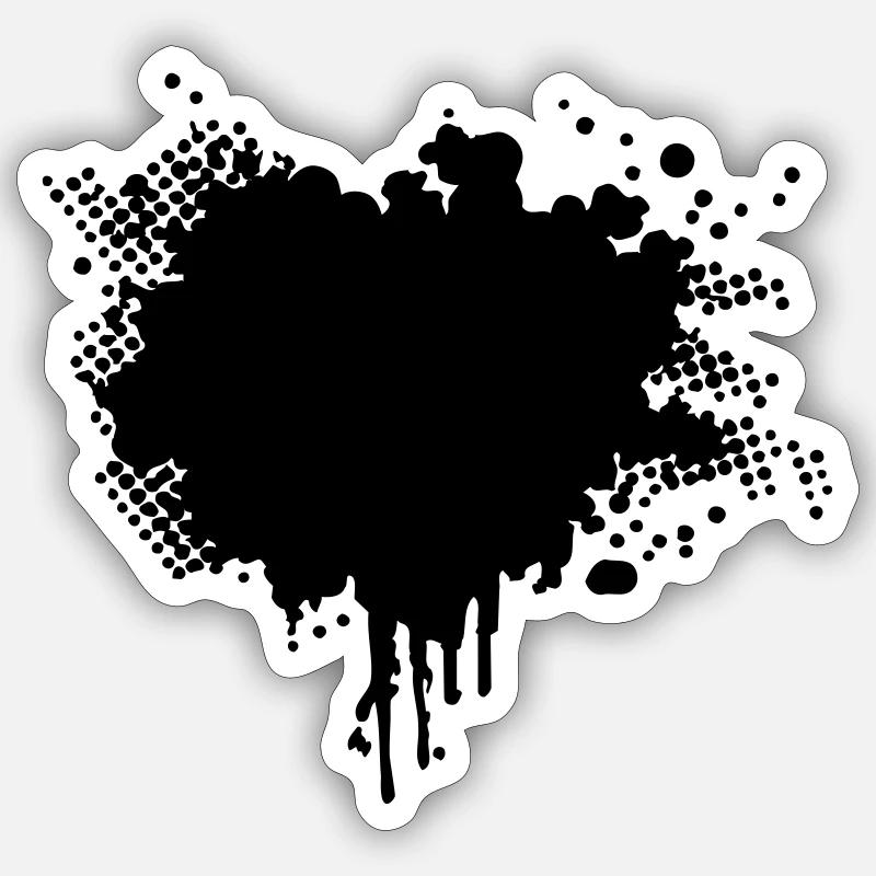 splatter - Sticker size S (10 x 10 cm) - white matte
