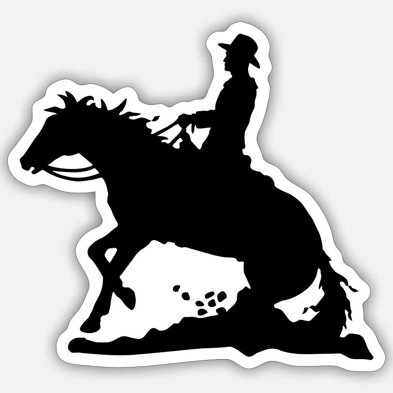 Western Man - Sticker size S (10 x 10 cm) - white matte