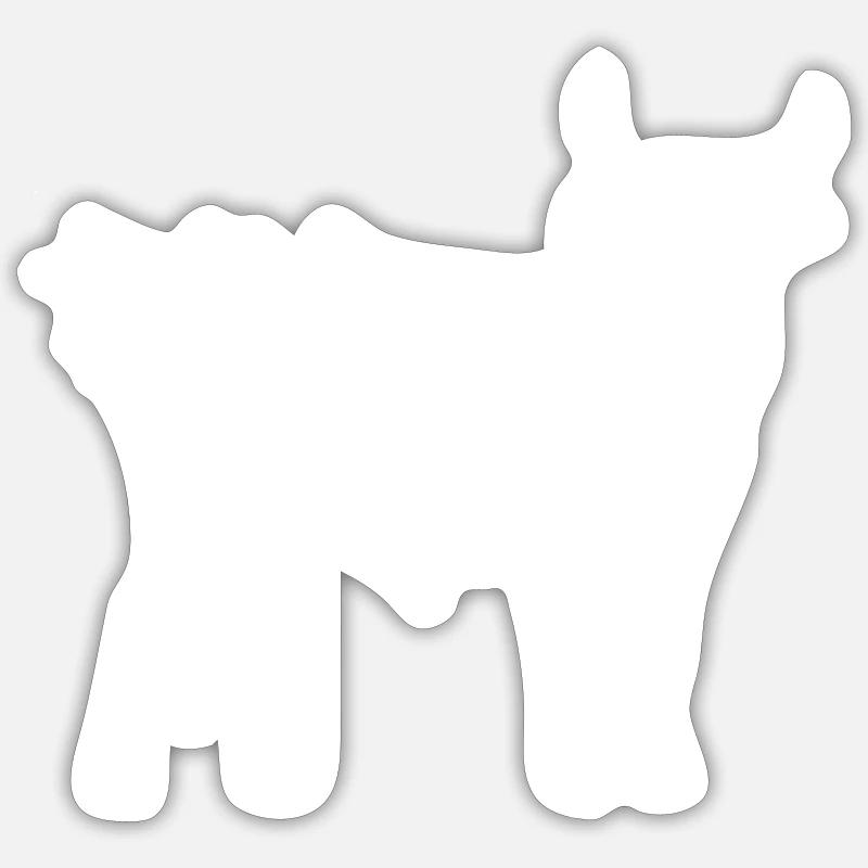 Taureau - Sticker taille S (10 x 10 cm) - blanc mat