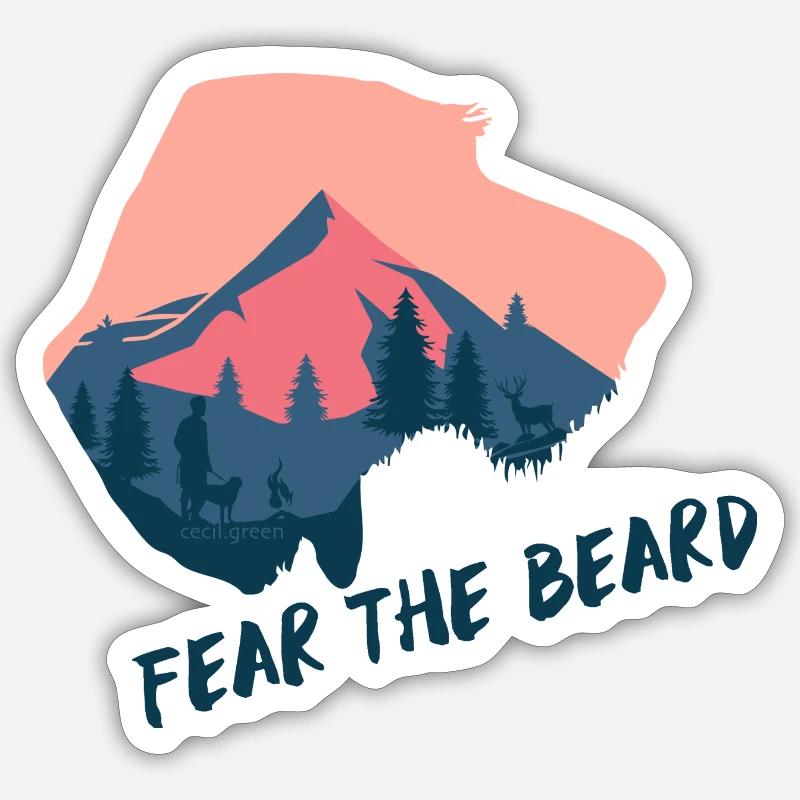 Fear the Beard / German Wirehaired Pointer / hunting dog Sticker size S (10 x 10 cm)