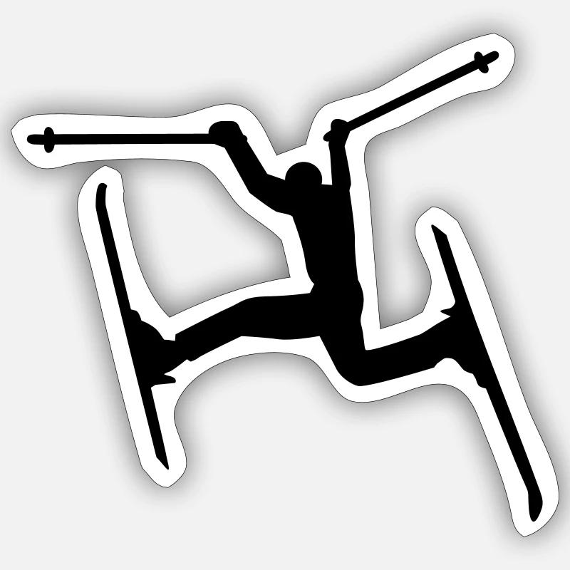 Ski Sticker taille S (10 x 10 cm)