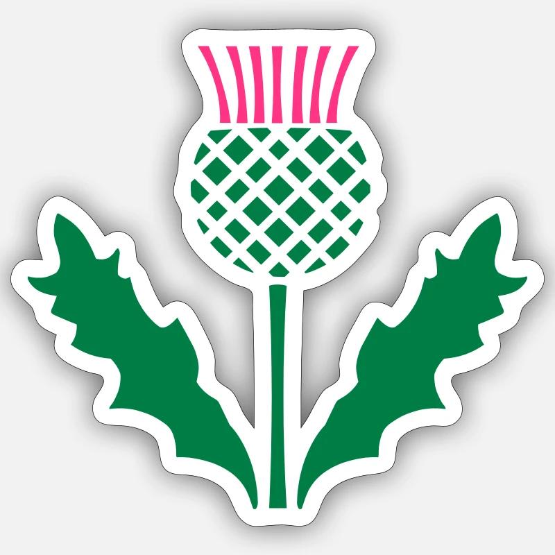 Scottish Thistle - Sticker size S (10 x 10 cm) - white matte