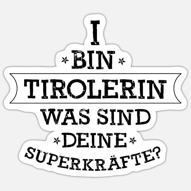 Tirolo - Sticker formato S (10 x 10 cm) - bianco opaco