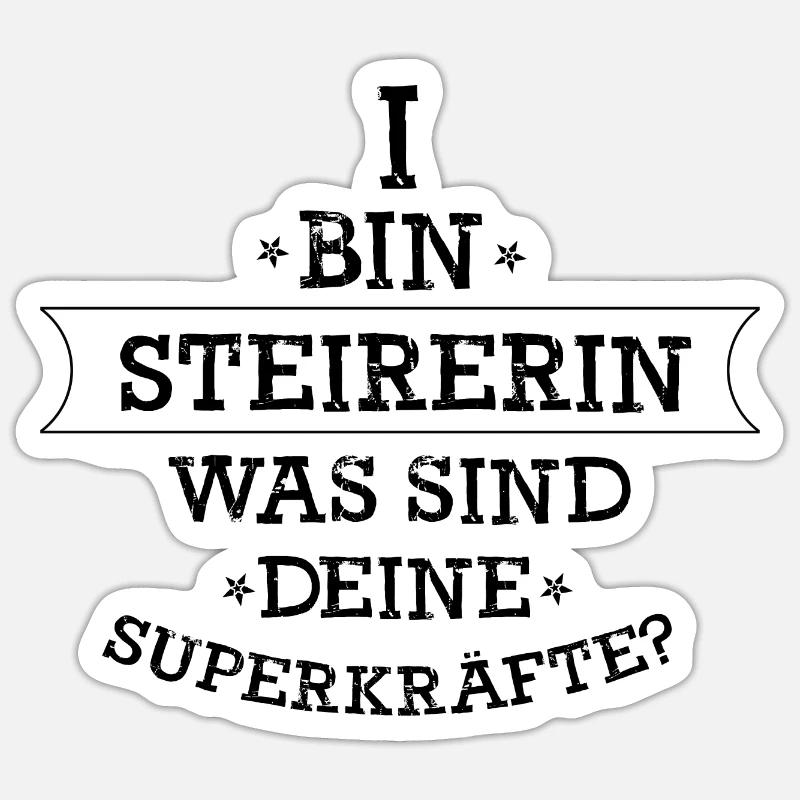 Steiermark - Sticker Größe S (10 x 10 cm) - Mattweiß