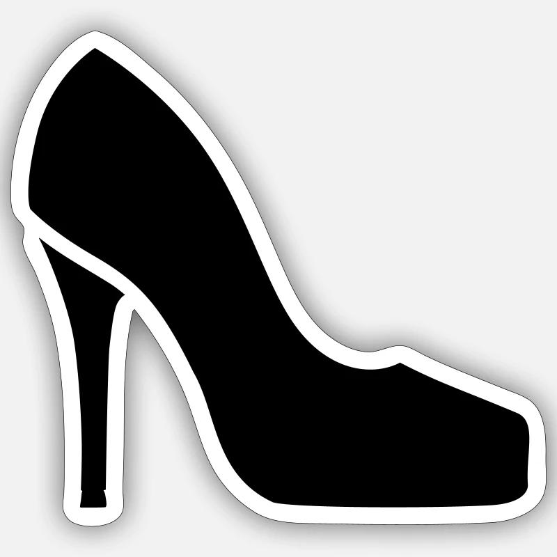 Chaussure - Sticker taille S (10 x 10 cm) - blanc mat