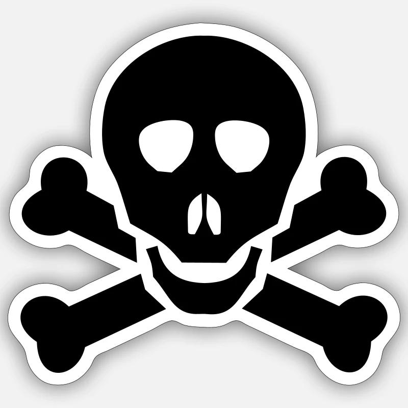 skull - Sticker size S (10 x 10 cm) - white matte