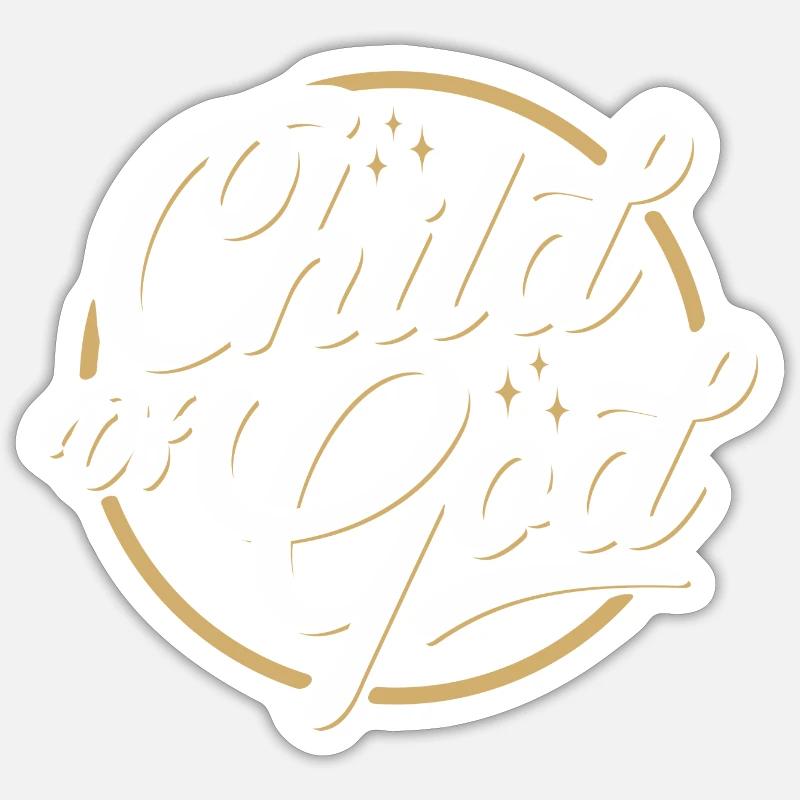 Enfant de dieu - Sticker taille S (10 x 10 cm) - blanc mat