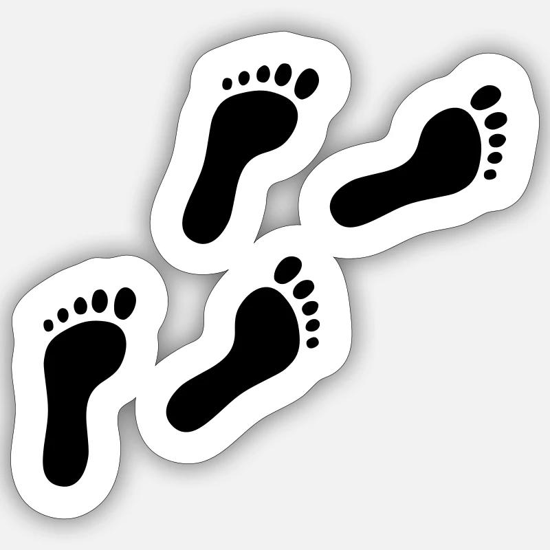 Füße Sticker Größe S (10 x 10 cm)