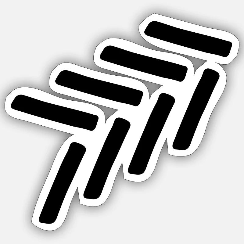 Pneu - Sticker taille S (10 x 10 cm) - blanc mat