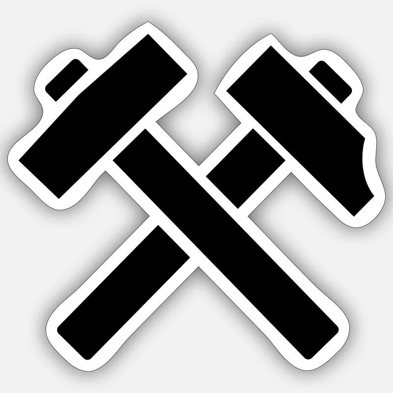 Masse Fer Sticker taille S (10 x 10 cm)