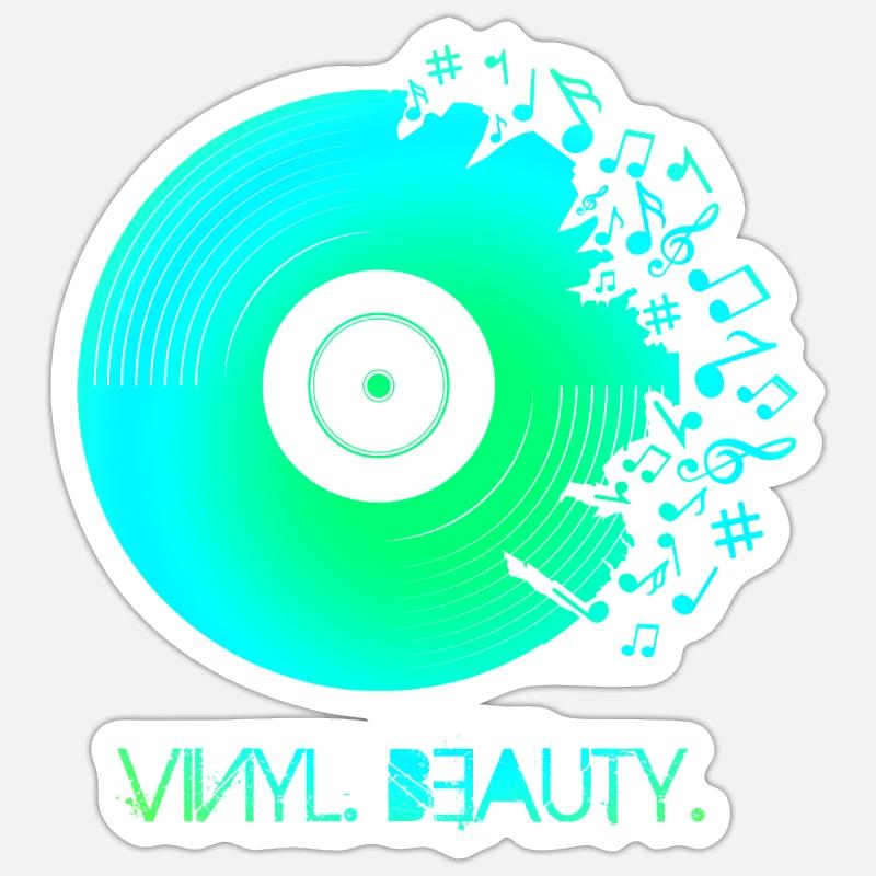 Beauté de vinyle - Sticker taille S (10 x 10 cm) - blanc mat