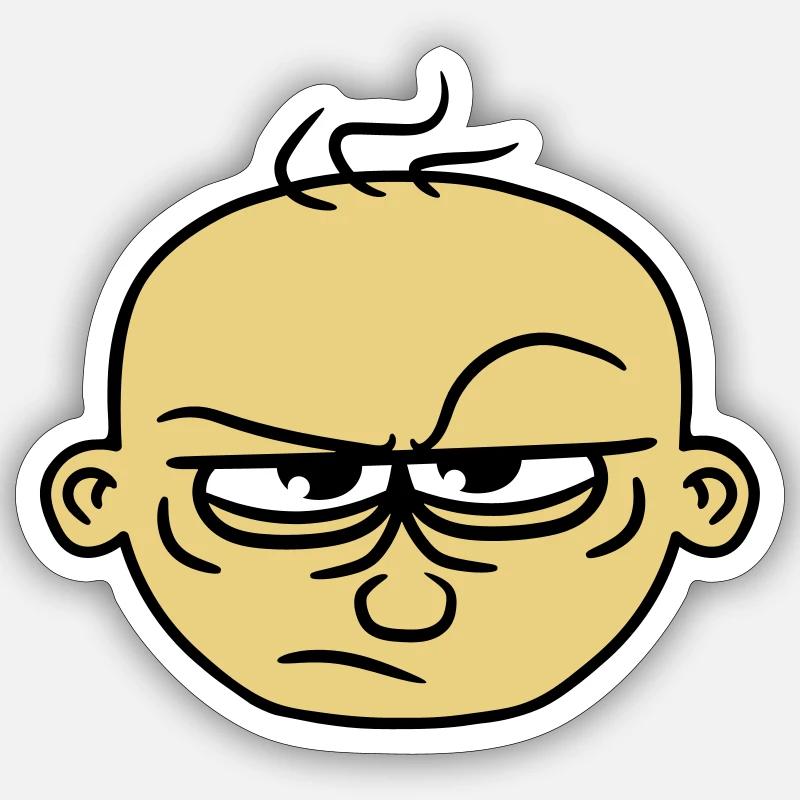 gesicht comic cartoon boese sauer wuetend clipart Sticker Größe S (10 x 10 cm)