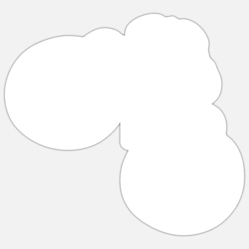 Handcuffs illustration vector white Sticker size S (10 x 10 cm)