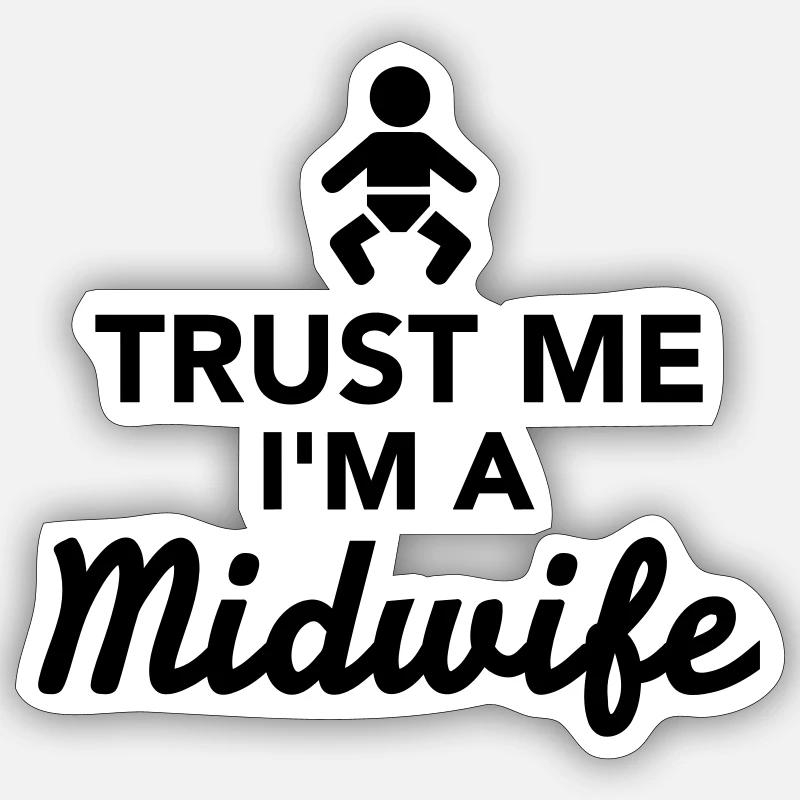 Hebamme Sticker Größe S (10 x 10 cm)