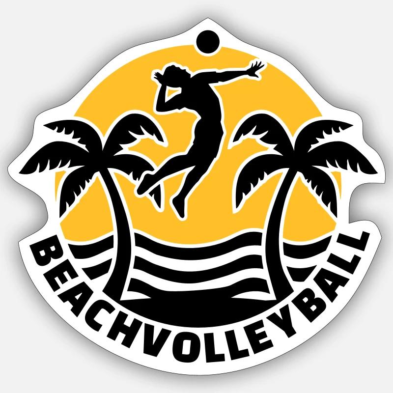 Beachvolleyball Sticker Größe S (10 x 10 cm)