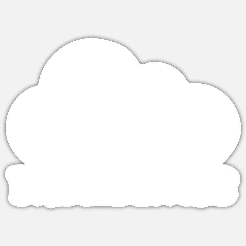 Cloud joke computer nerd computer science geek - Sticker size S (10 x 10 cm) - white matte