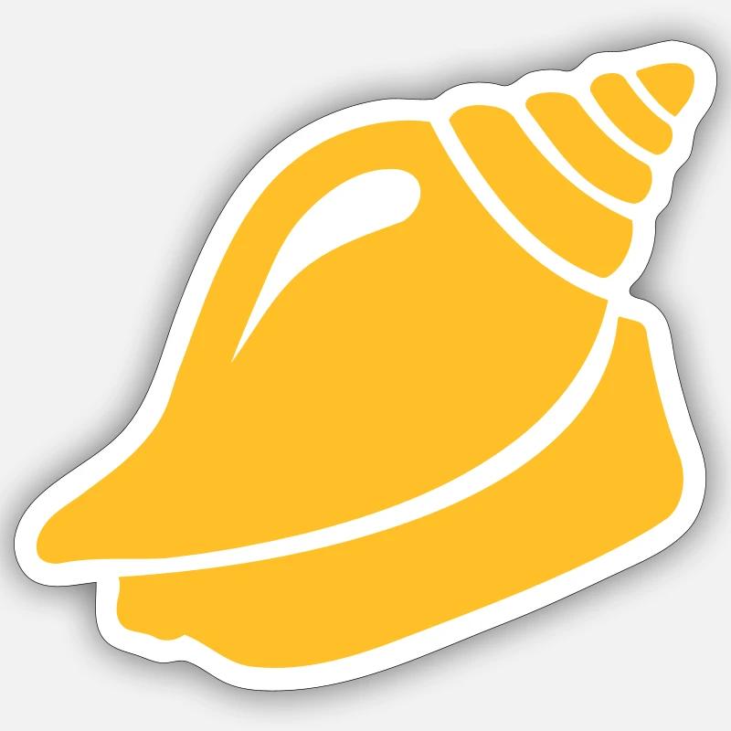 Shell - Sticker size S (10 x 10 cm) - white matte