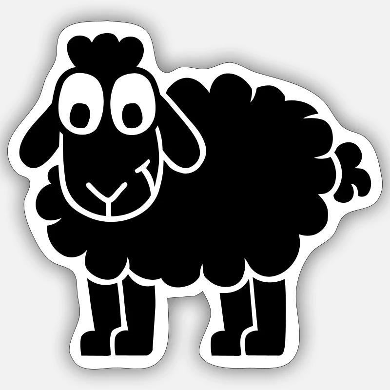 Sheep - Sticker size S (10 x 10 cm) - white matte