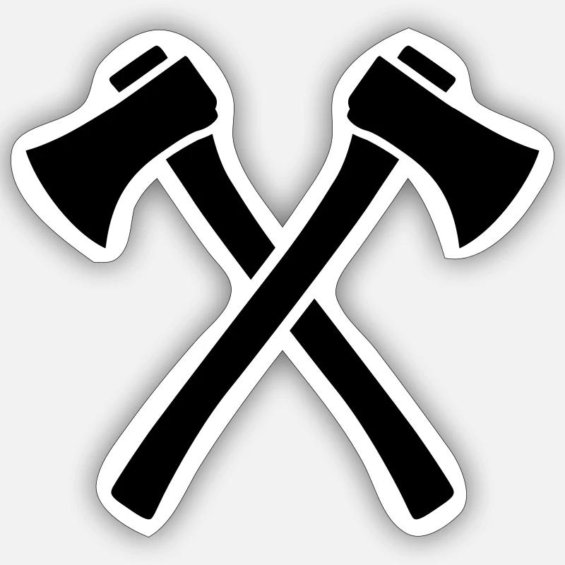 Ax - Sticker size S (10 x 10 cm) - white matte