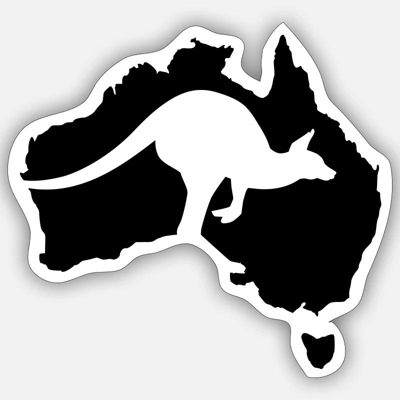 Australien Sticker Größe S (10 x 10 cm)