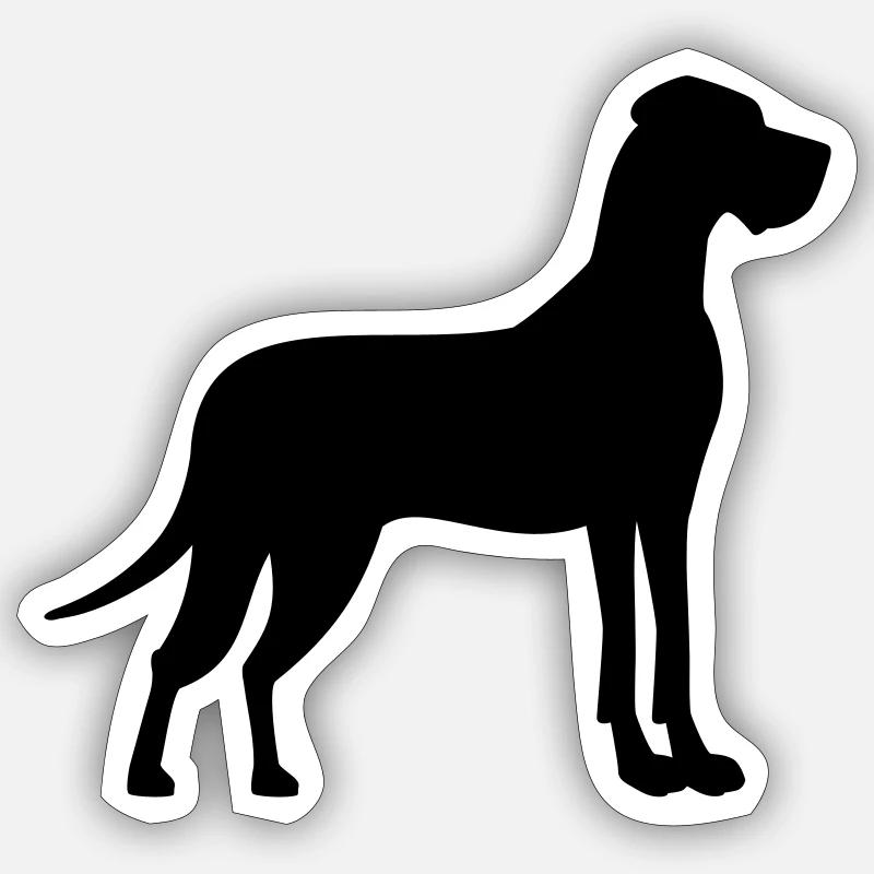 Dogue - Sticker taille S (10 x 10 cm) - blanc mat
