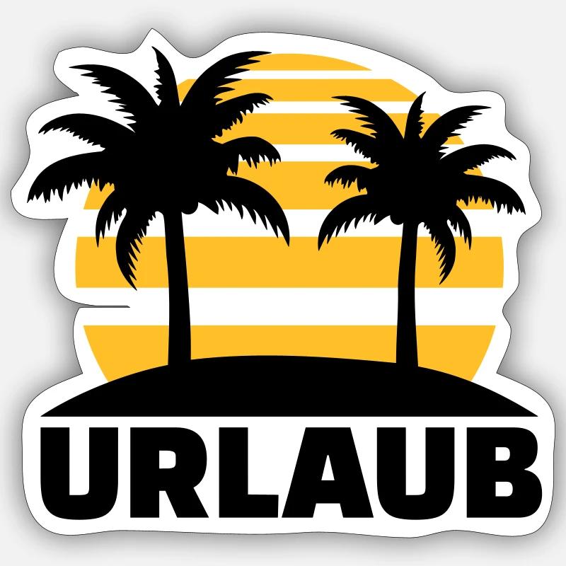 Urlaub Sticker Größe S (10 x 10 cm)