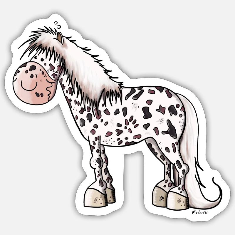 Robe tachetée du cheval Sticker taille S (10 x 10 cm)