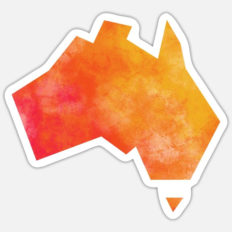 Map Australia Sticker taille S (10 x 10 cm)