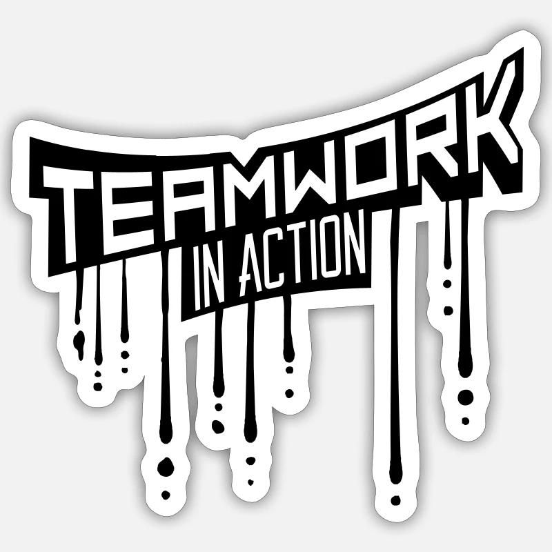 tropfen graffiti stempel crew teamwork cool design Sticker size S (10 x 10 cm)