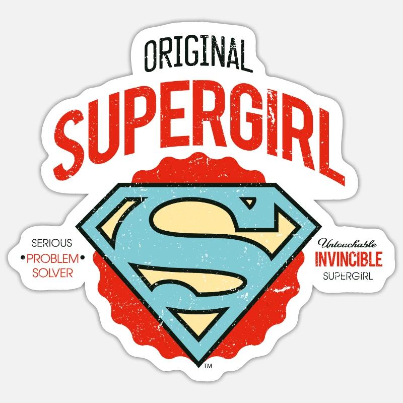 DC Comics Logo Problem Solver - Klistermärke storlek S (10 x 10 cm) - matt vit