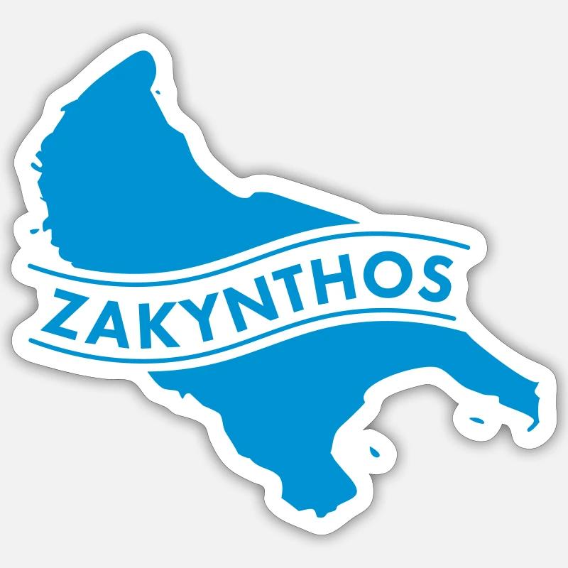 Zakynthos - Sticker Größe S (10 x 10 cm) - Mattweiß